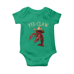 Funny Cowboy Crawfish Baby Onesie Yee Claw Funny Crawfish Cajun Seafood Festival TS10 Irish Green Print Your Wear