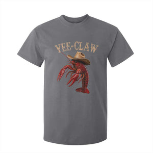 Funny Cowboy Crawfish T Shirt For Kid Yee Claw Funny Crawfish Cajun Seafood Festival TS10 Charcoal Print Your Wear