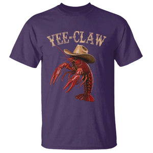 Funny Cowboy Crawfish T Shirt Yee Claw Funny Crawfish Cajun Seafood Festival TS10 Purple Print Your Wear