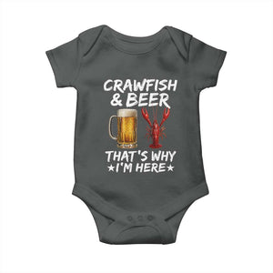 Crawfish Beer Lovers Baby Onesie Funny Crawfish Cajun Seafood Festival Daddy Crawfish TS10 Dark Heather Print Your Wear