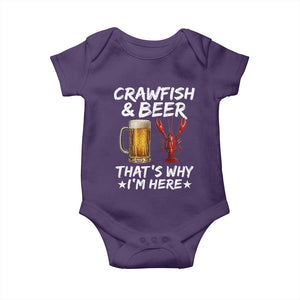 Crawfish Beer Lovers Baby Onesie Funny Crawfish Cajun Seafood Festival Daddy Crawfish TS10 Purple Print Your Wear