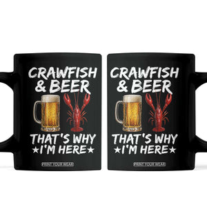 Crawfish Beer Lovers Coffee Mug Funny Crawfish Cajun Seafood Festival Daddy Crawfish TS10 Black Print Your Wear
