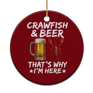 Crawfish Beer Lovers Ceramic Ornament Funny Crawfish Cajun Seafood Festival Daddy Crawfish TS10 1pc Red Print Your Wear