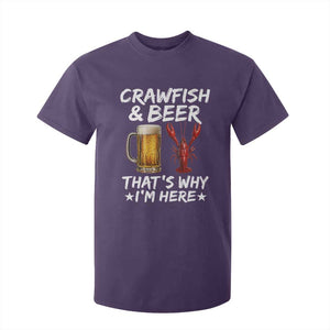 Crawfish Beer Lovers T Shirt For Kid Funny Crawfish Cajun Seafood Festival Daddy Crawfish TS10 Purple Print Your Wear