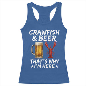 Crawfish Beer Lovers Racerback Tank Top Funny Crawfish Cajun Seafood Festival Daddy Crawfish TS10 Royal Blue Print Your Wear