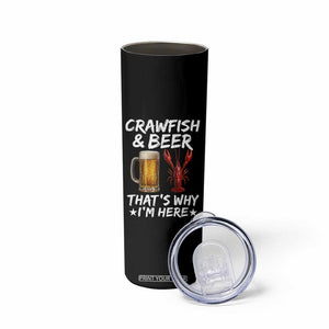 Crawfish Beer Lovers Skinny Tumbler Funny Crawfish Cajun Seafood Festival Daddy Crawfish TS10 Print Your Wear