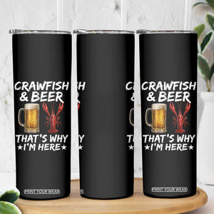 Crawfish Beer Lovers Skinny Tumbler Funny Crawfish Cajun Seafood Festival Daddy Crawfish TS10 Print Your Wear