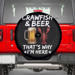 Crawfish Beer Lovers Spare Tire Cover Funny Crawfish Cajun Seafood Festival Daddy Crawfish TS10 Black Print Your Wear