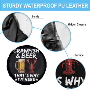 Crawfish Beer Lovers Spare Tire Cover Funny Crawfish Cajun Seafood Festival Daddy Crawfish TS10 Print Your Wear