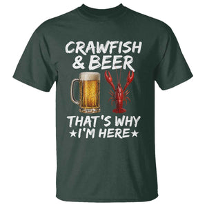 Crawfish Beer Lovers T Shirt Funny Crawfish Cajun Seafood Festival Daddy Crawfish TS10 Dark Forest Green Print Your Wear