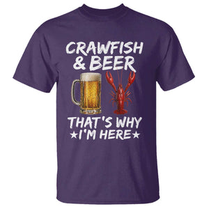 Crawfish Beer Lovers T Shirt Funny Crawfish Cajun Seafood Festival Daddy Crawfish TS10 Purple Print Your Wear