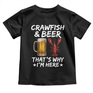 Crawfish Beer Lovers Toddler T Shirt Funny Crawfish Cajun Seafood Festival Daddy Crawfish TS10 Black Print Your Wear