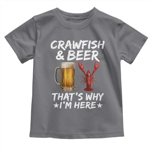 Crawfish Beer Lovers Toddler T Shirt Funny Crawfish Cajun Seafood Festival Daddy Crawfish TS10 Charcoal Print Your Wear