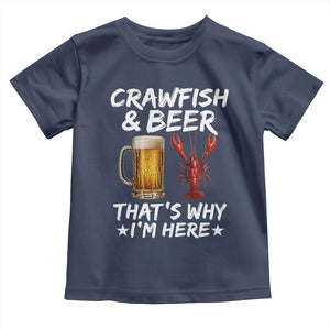 Crawfish Beer Lovers Toddler T Shirt Funny Crawfish Cajun Seafood Festival Daddy Crawfish TS10 Navy Print Your Wear