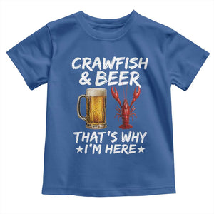 Crawfish Beer Lovers Toddler T Shirt Funny Crawfish Cajun Seafood Festival Daddy Crawfish TS10 Royal Blue Print Your Wear