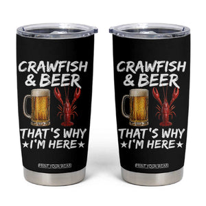 Crawfish Beer Lovers Tumbler Cup Funny Crawfish Cajun Seafood Festival Daddy Crawfish TS10 Black Print Your Wear