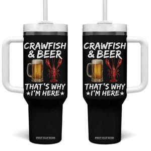 Crawfish Beer Lovers Tumbler With Handle Funny Crawfish Cajun Seafood Festival Daddy Crawfish TS10 One Size: 40 oz Black Print Your Wear