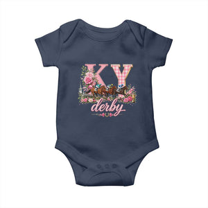 Horse Racing KY Derby Day Vibes Baby Onesie This is My Derby Day Dress TS10 Navy Print Your Wear