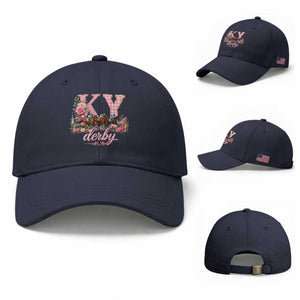 Horse Racing KY Derby Day Vibes Baseball Cap This is My Derby Day Dress TS10 Baseball Cap Universal Fit Navy Print Your Wear