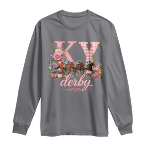 Horse Racing KY Derby Day Vibes Long Sleeve Shirt This is My Derby Day Dress TS10 Charcoal Print Your Wear