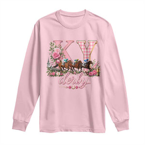 Horse Racing KY Derby Day Vibes Long Sleeve Shirt This is My Derby Day Dress TS10 Light Pink Print Your Wear
