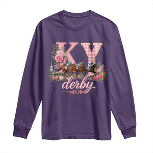 Horse Racing KY Derby Day Vibes Long Sleeve Shirt This is My Derby Day Dress TS10 Purple Print Your Wear