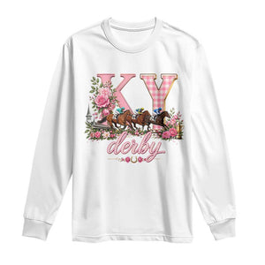 Horse Racing KY Derby Day Vibes Long Sleeve Shirt This is My Derby Day Dress TS10 White Print Your Wear