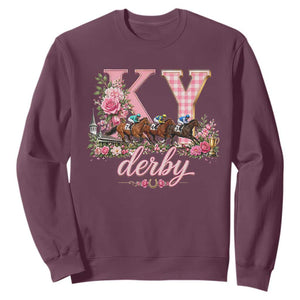 Horse Racing KY Derby Day Vibes Sweatshirt This is My Derby Day Dress TS10 Maroon Print Your Wear