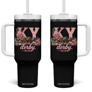 Horse Racing KY Derby Day Vibes Tumbler With Handle This is My Derby Day Dress TS10 One Size: 40 oz Black Print Your Wear