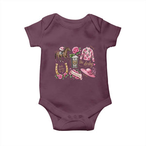 Horse Racing Derby Day Baby Onesie Doodles Funny Silks Jockey TS10 Maroon Print Your Wear