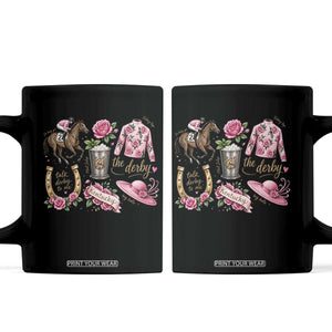 Horse Racing Derby Day Coffee Mug Doodles Funny Silks Jockey TS10 Black Print Your Wear