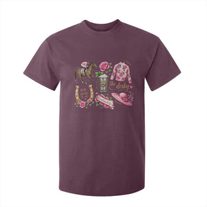 Horse Racing Derby Day T Shirt For Kid Doodles Funny Silks Jockey TS10 Maroon Print Your Wear