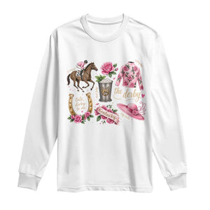 Horse Racing Derby Day Long Sleeve Shirt Doodles Funny Silks Jockey TS10 White Print Your Wear