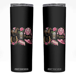 Horse Racing Derby Day Skinny Tumbler Doodles Funny Silks Jockey TS10 Black Print Your Wear