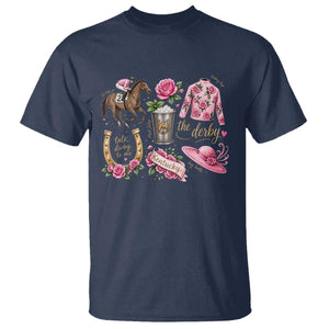 Horse Racing Derby Day T Shirt Doodles Funny Silks Jockey TS10 Navy Print Your Wear