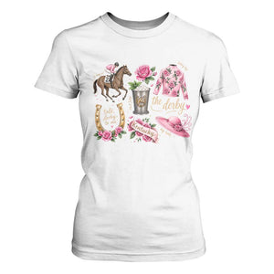 Horse Racing Derby Day T Shirt For Women Doodles Funny Silks Jockey TS10 White Print Your Wear