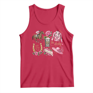 Horse Racing Derby Day Tank Top Doodles Funny Silks Jockey TS10 Red Print Your Wear