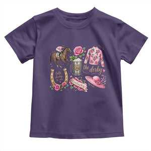 Horse Racing Derby Day Toddler T Shirt Doodles Funny Silks Jockey TS10 Purple Print Your Wear