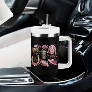 Horse Racing Derby Day Tumbler With Handle Doodles Funny Silks Jockey TS10 Print Your Wear