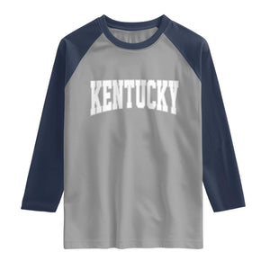 Kentucky Raglan Shirt Retro Varsity Kentucky Lover KY State TS10 Sport Gray Navy Print Your Wear