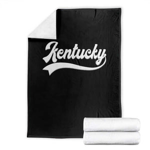 Vintage Kentucky Throw Blanket Varsity Script Retro Sports Jersey Style TS10 Black Print Your Wear