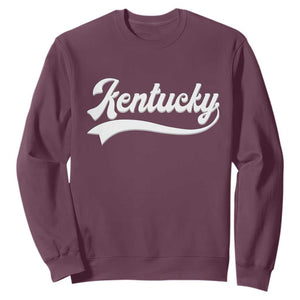 Vintage Kentucky Sweatshirt Varsity Script Retro Sports Jersey Style TS10 Maroon Print Your Wear