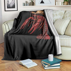 Cowboy Crawfish Throw Blanket Yeeclaw Western Country Seafood Lobster Cajun Lovers TS10 Print Your Wear