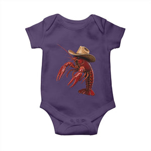 Cowboy Crawfish Baby Onesie Yeeclaw Western Country Seafood Lobster Cajun Lovers TS10 Purple Print Your Wear