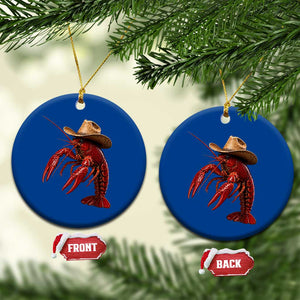 Cowboy Crawfish Ceramic Ornament Yeeclaw Western Country Seafood Lobster Cajun Lovers TS10 1pc Blue Print Your Wear