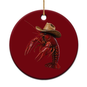 Cowboy Crawfish Ceramic Ornament Yeeclaw Western Country Seafood Lobster Cajun Lovers TS10 1pc Red Print Your Wear