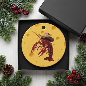 Cowboy Crawfish Ceramic Ornament Yeeclaw Western Country Seafood Lobster Cajun Lovers TS10 1pc Yellow Cheese Print Your Wear