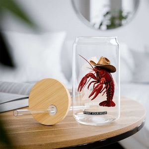 Cowboy Crawfish Glass Can Yeeclaw Western Country Seafood Lobster Cajun Lovers TS10 Print Your Wear