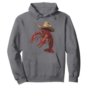 Cowboy Crawfish Hoodie Yeeclaw Western Country Seafood Lobster Cajun Lovers TS10 Charcoal Print Your Wear