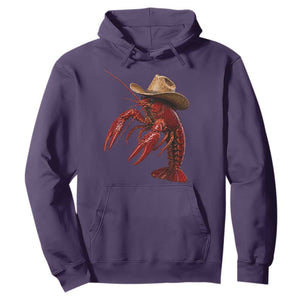 Cowboy Crawfish Hoodie Yeeclaw Western Country Seafood Lobster Cajun Lovers TS10 Purple Print Your Wear